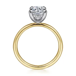 Gabriel & Co. Cari - 14K White and Yellow Gold Round Diamond Engagement Ring