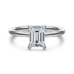 Online Gabriel & Co. Cari - 14K White Gold Emerald Cut Diamond Engagement Ring