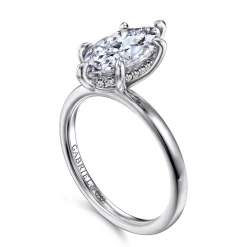 Discount Gabriel & Co. Cari - 14K White Gold Marquise Shape Diamond Engagement Ring