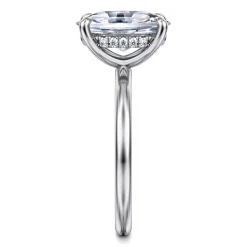 Gabriel & Co. Cari - 14K White Gold Oval Diamond Engagement Ring