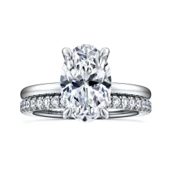 Gabriel & Co. Cari - 14K White Gold Oval Diamond Engagement Ring