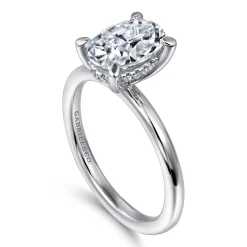Gabriel & Co. Cari - 14K White Gold Oval Diamond Engagement Ring