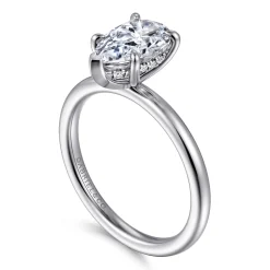 Clearance Gabriel & Co. Cari - 18K White Gold Pear Diamond Engagement Ring