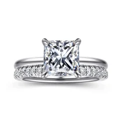 Online Gabriel & Co. Cari - 14K White Gold Princess Diamond Engagement Ring