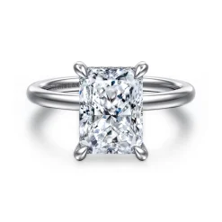 Outlet Gabriel & Co. Cari - 14K White Gold Radiant Cut Diamond Engagement Ring