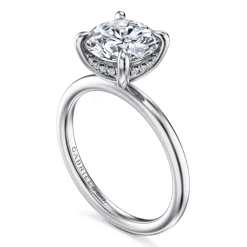 Sale Gabriel & Co. Cari - 14K White Gold Round Diamond Engagement Ring