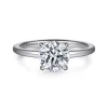 Discount Gabriel & Co. Cari - 14K White Gold Round Diamond Engagement Ring