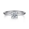 Discount Gabriel & Co. Cari - 14K White Gold Round Diamond Engagement Ring