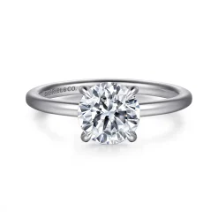 Sale Gabriel & Co. Cari - 18K White Gold Round Diamond Engagement Ring
