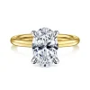 Sale Gabriel & Co. Cari - 14K White-Yellow Gold Oval Diamond Engagement Ring