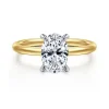 Hot Gabriel & Co. Cari - 14K White-Yellow Gold Oval Diamond Engagement Ring