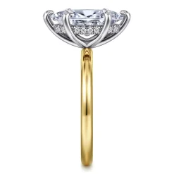 Online Gabriel & Co. Cari - 14K White-Yellow Gold 6 Prong Marquise Shape Diamond Engagement Ring