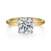 Gabriel & Co. Cari - 14K White-Yellow Gold Round Diamond Engagement Ring