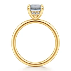 New Gabriel & Co. Cari - 18K Yellow Gold Emerald Cut Diamond Engagement Ring