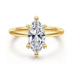 Outlet Gabriel & Co. Cari - 18K Yellow Gold Marquise Diamond Engagement Ring