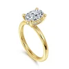 Online Gabriel & Co. Cari - 14K Yellow Gold Oval Diamond Engagement Ring