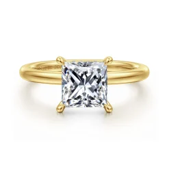 Online Gabriel & Co. Cari - 14K Yellow Gold Princess Diamond Engagement Ring