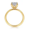Discount Gabriel & Co. Cari - 18K Yellow Gold Round Diamond Engagement Ring