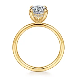 Discount Gabriel & Co. Cari - 18K Yellow Gold Round Diamond Engagement Ring