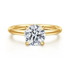 Discount Gabriel & Co. Cari - 18K Yellow Gold Round Diamond Engagement Ring
