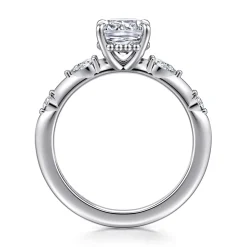 Hot Gabriel & Co. Carinna - 18K White Gold Cushion Cut Diamond Engagement Ring