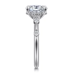 Clearance Gabriel & Co. Carinna - 18K White Gold Oval Diamond Engagement Ring