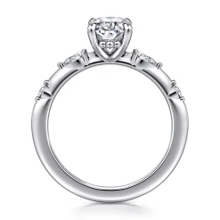 Clearance Gabriel & Co. Carinna - 18K White Gold Oval Diamond Engagement Ring