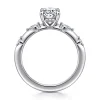 Best Gabriel & Co. Carinna - 14K White Gold Oval Diamond Engagement Ring