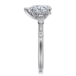 Hot Gabriel & Co. Carinna - 18K White Gold Pear Shape Diamond Engagement Ring