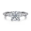 Discount Gabriel & Co. Carinna - 18K White Gold Round Diamond Engagement Ring