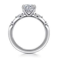 Discount Gabriel & Co. Carinna - 18K White Gold Round Diamond Engagement Ring