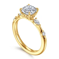 Online Gabriel & Co. Carinna - 18K Yellow Gold Cushion Cut Diamond Engagement Ring