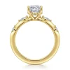 New Gabriel & Co. Carinna - 14K Yellow Gold Cushion Cut Diamond Engagement Ring