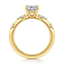 Hot Gabriel & Co. Carinna - 18K Yellow Gold Emerald Cut Diamond Engagement Ring