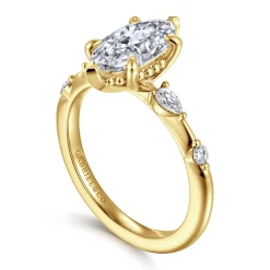 Gabriel & Co. Carinna - 14K Yellow Gold Marquise Shape Diamond Engagement Ring