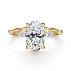 Best Gabriel & Co. Carinna - 14K Yellow Gold Oval Diamond Engagement Ring