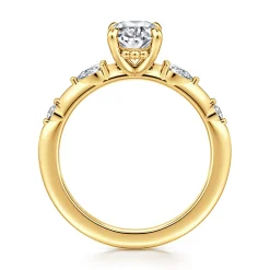 Clearance Gabriel & Co. Carinna - 18K Yellow Gold Oval Diamond Engagement Ring