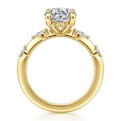 Hot Gabriel & Co. Carinna - 14K Yellow Gold Oval Diamond Engagement Ring
