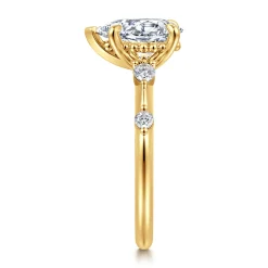 Hot Gabriel & Co. Carinna - 18K Yellow Gold Pear Shape Diamond Engagement Ring