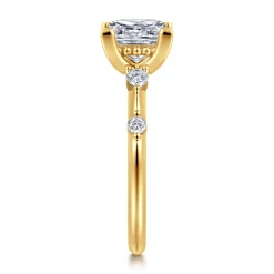 New Gabriel & Co. Carinna - 18K Yellow Gold Princess Cut Diamond Engagement Ring
