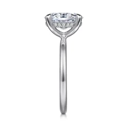 Sale Gabriel & Co. Cari - Platinum Oval Diamond Engagement Ring