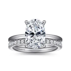 Sale Gabriel & Co. Cari - Platinum Oval Diamond Engagement Ring