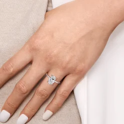 Sale Gabriel & Co. Cari - Platinum Oval Diamond Engagement Ring