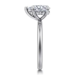 New Gabriel & Co. Cari - Platinum Pear Shape Diamond Engagement Ring