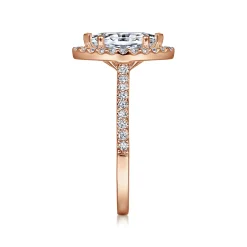Online Gabriel & Co. Carly - 14K Rose Gold Marquise Halo Diamond Engagement Ring