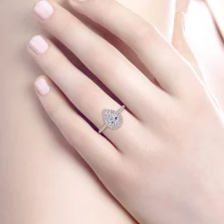 Hot Gabriel & Co. Carly - 14K Rose Gold Pear Shape Halo Diamond Engagement Ring
