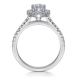 Gabriel & Co. Carly - 14K White Gold Marquise Shape Halo Diamond Engagement Ring