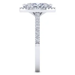 Hot Gabriel & Co. Carly - 14K White Gold Marquise Shape Halo Diamond Engagement Ring