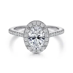 Online Gabriel & Co. Carly - 14K White Gold Oval Halo Diamond Engagement Ring