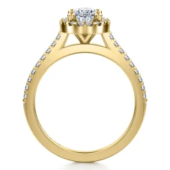 Gabriel & Co. Carly - 14K Yellow Gold Oval Halo Diamond Engagement Ring